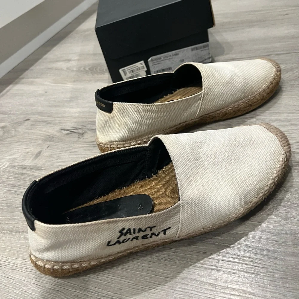 YSL Monogramme logo espadrille